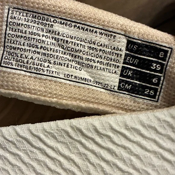 HEYDUDE Meg Flip Sandals Panama White Womens Size 8 Lightweight Comfort - Picture 4 of 7